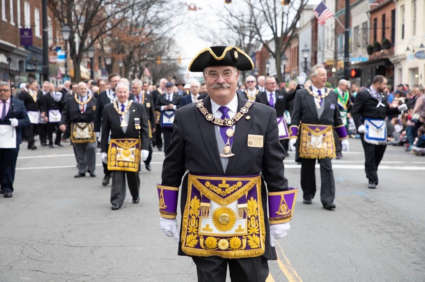 33rd Degree Grand Master and Masons in the Community at a Parade